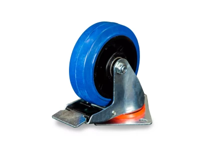 Колесо поворотное из эластичной резины MW150 150 мм с тормозом 1024404 купить в Когалыме