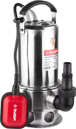 Насос ЗУБР погружной для грязной воды, корпус из нержавеющей стали, пропускная способность 280 л/мин, 1100Вт ЗНПГ-1100-С купить в Когалыме