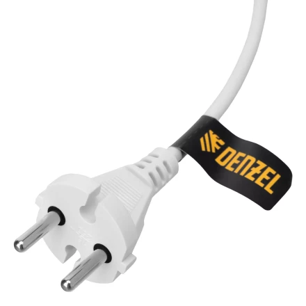 Шнур сетевой Denzel Energy Series, ПВС, 3 м, 2 x 1 мм, с неразборной вилкой, белый, 3 м, 37664 купить в Когалыме
