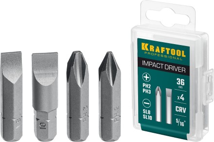 Биты для ударно-поворотных отверток KRAFTOOL 25551 купить в Когалыме