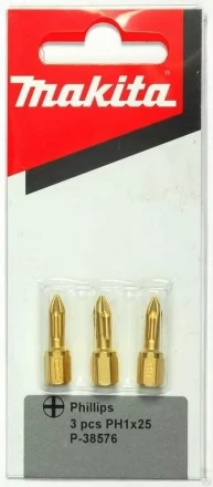 Биты Makita PH1 25мм 3шт, алмазные (P-38576) купить в Когалыме
