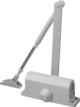 Доводчик дверной STAYER, для дверей массой до 40 кг, цвет белый 37916-50 купить в Когалыме