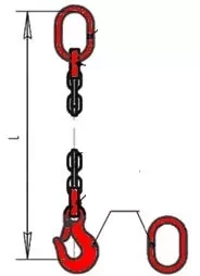 Строп цепной одноветвевой 1СЦ 12.5 т  L=4.5 м 8 кл купить в Когалыме
