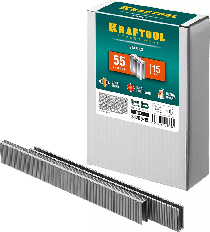 Скобы тип 18GA (55 / 90 / C) 5000 шт 31789-15 купить в Когалыме