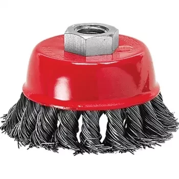 Щетка для УШМ, 75 мм, М14, "чашка", крученая металлическая проволока  MATRIX 74624 купить в Когалыме