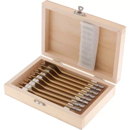 Набор сверл перовых по дереву 10-12-14-16-18-20-22-25 мм 8 шт деревянный кейс Matrix 70441 купить в Когалыме
