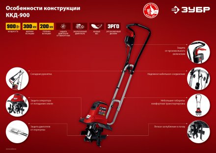 Культиватор электрический ККД-900 серия МАСТЕР купить в Когалыме