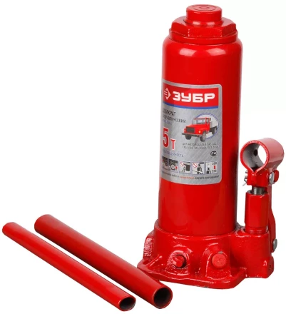 Домкрат ЗУБР гидравлический бутылочный, для автомобилей ГАЗ, 5т, 228-390мм 43059-390-5 купить в Когалыме
