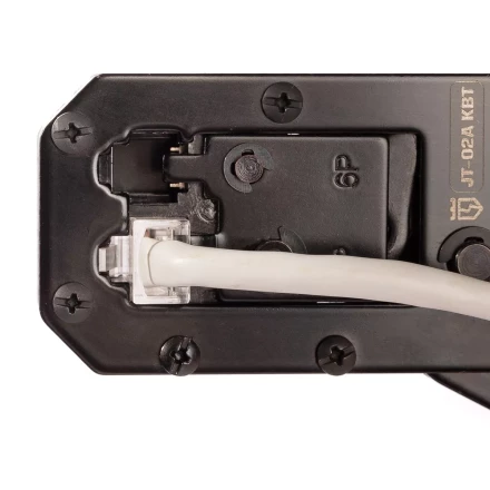 Кримпер многофункциональный КВТ JT-02А с 2 встроенными модулями для обжима RJ-45, RJ-12, RJ-11 (101929) купить в Когалыме