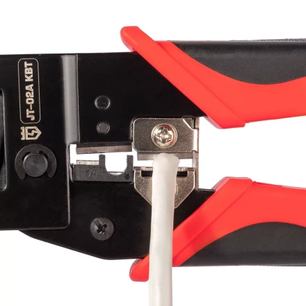 Кримпер многофункциональный КВТ JT-02А с 2 встроенными модулями для обжима RJ-45, RJ-12, RJ-11 (101929) купить в Когалыме