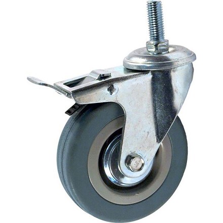 Аппаратное поворотное колесо с болтом  HITCH 75*20 резина серая SCtg93 (SZ084825) купить в Когалыме