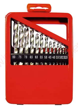 Набор сверл по металлу 1-10 мм (через 0,5 мм) HSS 19 шт. метал. коробка цил. хвостовик  MATRIX 72388 купить в Когалыме