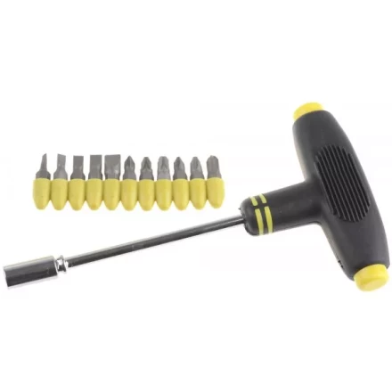 Набор STAYER Отвертка с Т-образной резиновой ручкой с битами, 12 предметов 2541-H6 купить в Когалыме