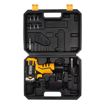 Дрель аккумуляторная DEKO DKCD12FU-Li SET3, 063-4173, в кейсе + оснастка 13 шт купить в Когалыме