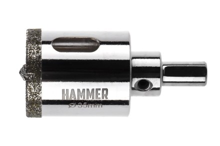 Коронка алмазная HAMMER Ф35мм HEX (DHS 35.0*65/5) купить в Когалыме