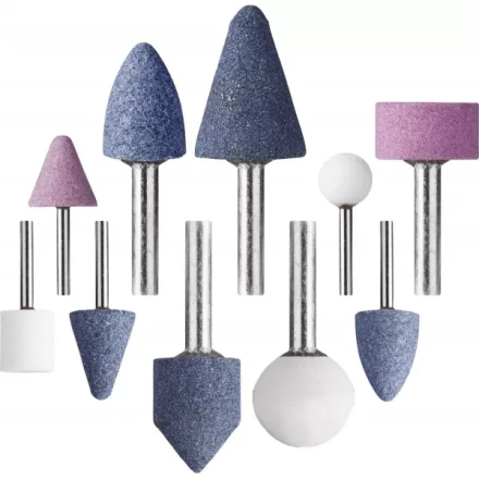 Набор STAYER "MASTER": Абразивные минишарошки-насадки для гравера и дрели, хвостовик d 3,2 / 6,0мм, 10 предм. 2989-H10 купить в Когалыме