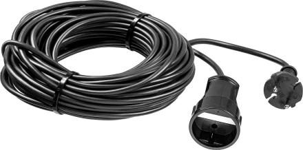 ЗУБР ПВС-207-Ш, ПВС, 2 x 0.75 мм2, 20 м, 2200 Вт, силовой удлинитель-шнур (55023-20) купить в Когалыме