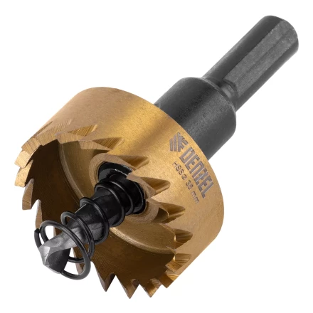 Коронка по металлу HSS, 35 мм, нитридтитановое покрытие Denzel 724110 купить в Когалыме