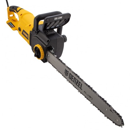 Пила цепная электрическая Denzel EDS-2200, 2.2 кВт,продольная, шина 45 см, шаг 3/8, паз 1.3 мм, 62 звена 95619 купить в Когалыме