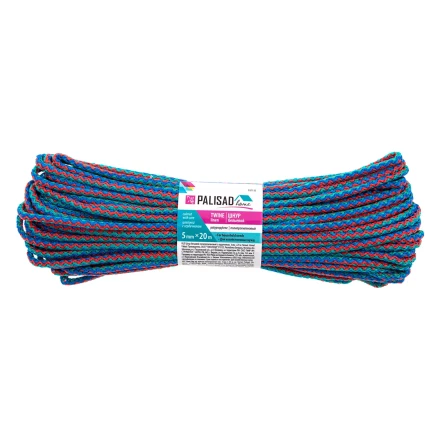 Шнур бельевой полипропиленовый с сердечником, 5 мм L 20 м, цветной, Home Palisad 937135 купить в Когалыме
