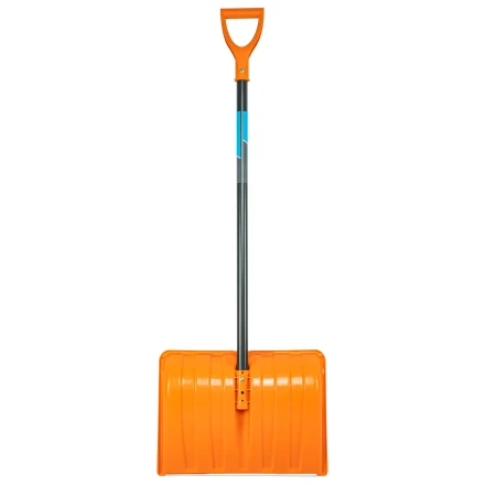 Лопата для уборки снега пластиковая Сибртех, 490х370х1350 мм, стальной черенок, усиленная 61667 купить в Когалыме