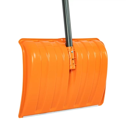 Лопата для уборки снега пластиковая Сибртех, 490х370х1350 мм, стальной черенок, усиленная 61667 купить в Когалыме