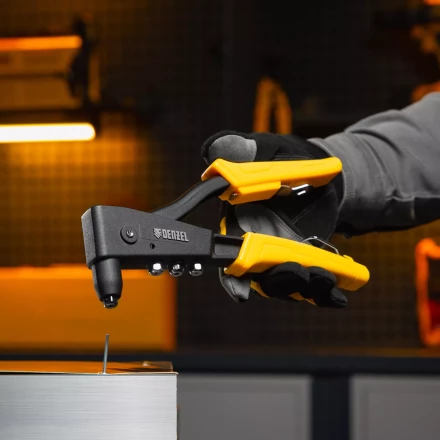 Заклепочник ручной, 255 мм Denzel, литой, усиленный, заклепки 2,4-3,2-4,0-4,8 мм 40441 купить в Когалыме