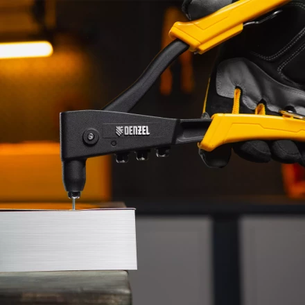 Заклепочник ручной, 255 мм Denzel, литой, усиленный, заклепки 2,4-3,2-4,0-4,8 мм 40441 купить в Когалыме