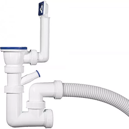 Сифон ЗУБР "МАСТЕР" колбовый для моек и раковин, выпуск - нержавеющая чашка, перелив, отвод для стиральной машины 51869 купить в Когалыме