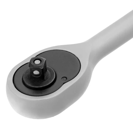 Ключ-трещотка 1/4", 45 зубьев, с быстрым сбросом, матовый хром Сибртех 14021 купить в Когалыме