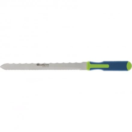 Нож для резки теплоизоляционных панелей 2-стороннее лезвие обрезиненная рукоятка 420мм лезвие-280мм Сибртех 79027 купить в Когалыме