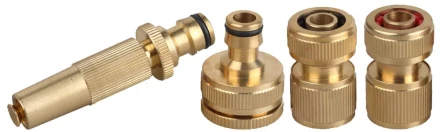 Набор GRINDA "EXPERT" поливочный латунный: наконечник регулируемый, 2 соединителя, адаптер внешний 8-427247_z01 купить в Когалыме