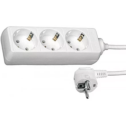 Удлинитель СВЕТОЗАР электрический с заземлением, евро, 3 гнезда, 2м SV-55033-2 купить в Когалыме