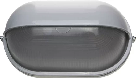 Светильник уличный СВЕТОЗАР влагозащищенный с верхним декоративным кожухом, овал, цвет белый, 100Вт SV-57223-W купить в Когалыме