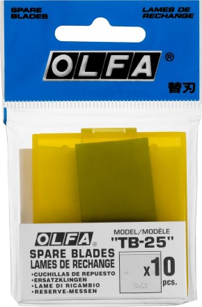 Лезвие OLFA специальное, для скребка &quot;TB-25&quot;, 4-х стороннее лезвие с 3-мя типами режущей кромки, 25 мм / 10 шт OL-TB-25 купить в Когалыме