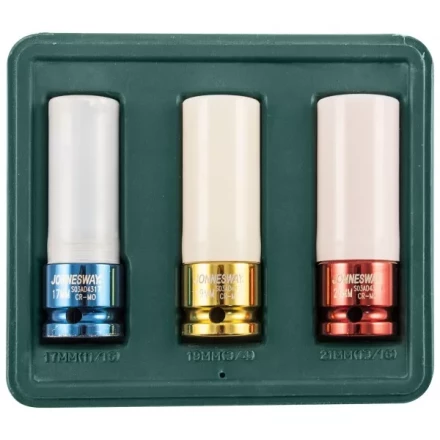 Набор головок торцевых ударных глубоких для дисков  1/2"DR 17-21мм  Jonnesway S03AD4303S 47494 купить в Когалыме