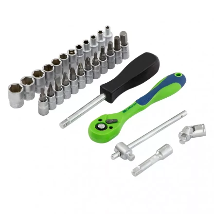 Набор инструментов 29 предметов, CrV, 1/4" Сибртех 13523 купить в Когалыме