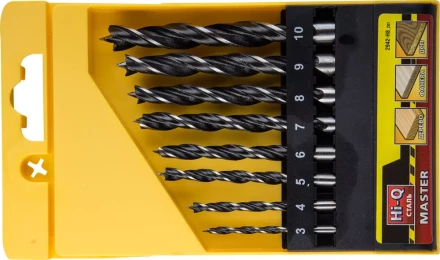 Набор сверл спиральных по дереву "M-type", 8шт(d=3-10мм), М-образная заточка, сталь HCS, STAYER Professional 2942-H8 2942-H8_z01 купить в Когалыме