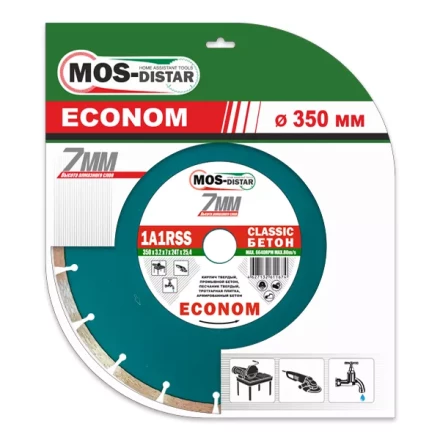 Диск алмазный по бетону 1A1RSS Classic Econom MOS-DISTAR 180*2,2*7*14Т*22,23 mm купить в Когалыме