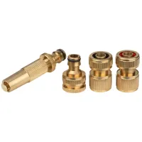 Набор GRINDA полив латун: наконечник, 2 соединителя, адаптер 1/2"-3/4", 4предм 8-427246