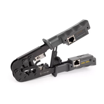 Кримпер многофункциональный КВТ JT-02T с 2 встроенными модулями для обжима RJ-45, RJ-12, RJ-11 (89229) купить в Когалыме