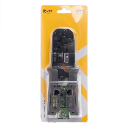 Кримпер многофункциональный КВТ JT-02T с 2 встроенными модулями для обжима RJ-45, RJ-12, RJ-11 (89229) купить в Когалыме