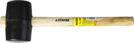 Киянка STAYER резиновая черная с деревянной ручкой, 680г 20505-75 купить в Когалыме