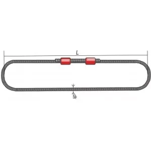 Строп канатный кольцевой СКК 12.5 т L=6 м  заплет на станке купить в Когалыме