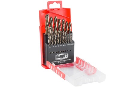 Набор сверл HAMMER No7 19шт. 1,0-10мм купить в Когалыме