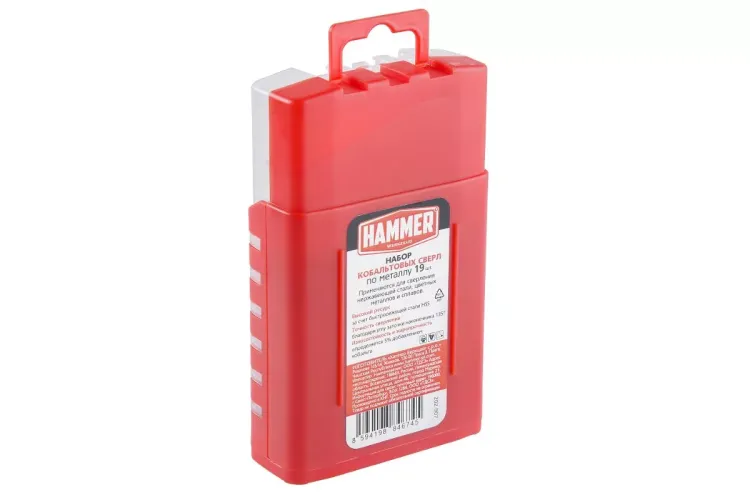 Набор сверл HAMMER No7 19шт. 1,0-10мм купить в Когалыме