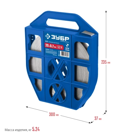 ЗУБР БДЛ, 20 x 0.7 мм, 50 м, бандажная лента нержавеющая, Профессионал (310243) купить в Когалыме