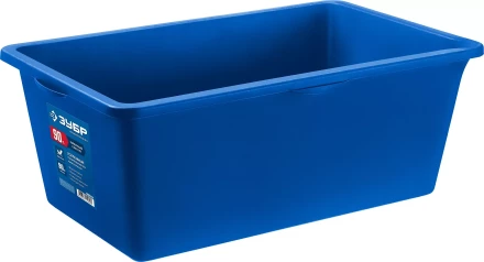 ЗУБР 90 л, первичный высокопрочный пластик, усиленный прямоугольный строительный таз (06096-90) купить в Когалыме