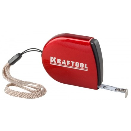 Рулетка KRAFTOOL, компактная, автостоп, цельнометрический корпус, с ремешком, 2мх8мм 34149-02 купить в Когалыме