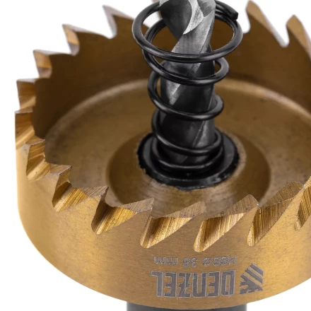 Коронка по металлу HSS, 38 мм, нитридтитановое покрытие Denzel 724111 купить в Когалыме